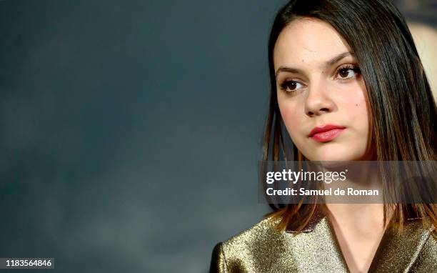 Spanish actress Dafne Keen attends 'La Materia Oscura' Madrid Photocall on October 26, 2019 in Madrid, Spain.