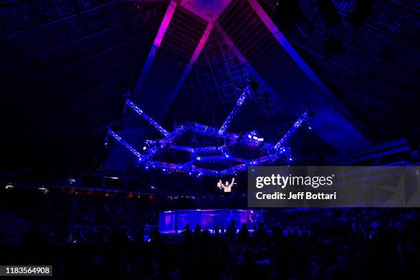 General view of the Octagon during the UFC Fight Night event at Singapore Indoor Stadium on October 26, 2019 in Singapore.