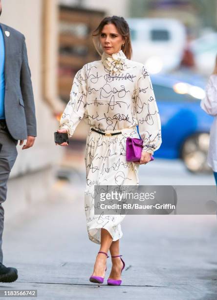 Victoria Beckham is seen at 'Jimmy Kimmel Live' on November 19, 2019 in Los Angeles, California.