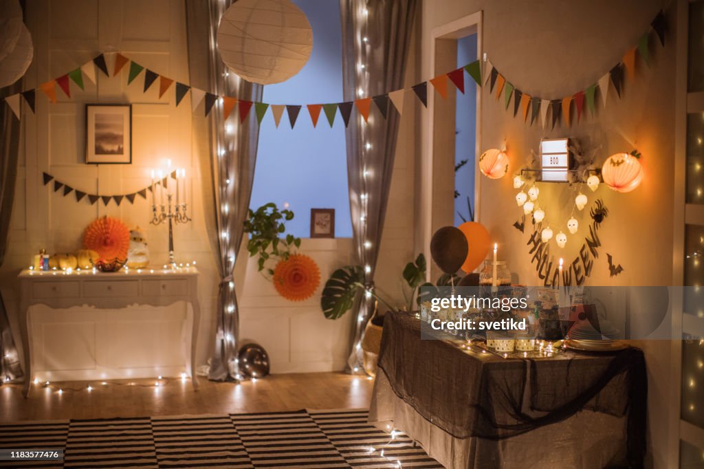Halloween food table