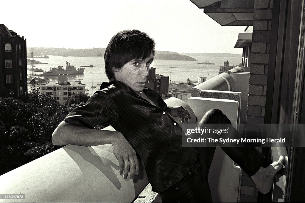 Punk rock star Iggy POP at the sebel town house on 9 July 1979