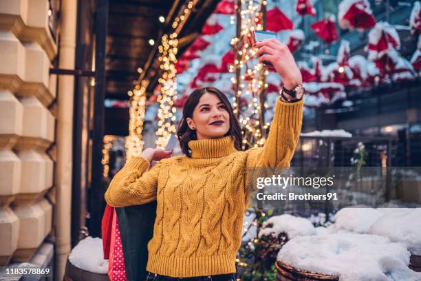 selfie time - christmas cool attitude stock pictures, royalty-free photos & images