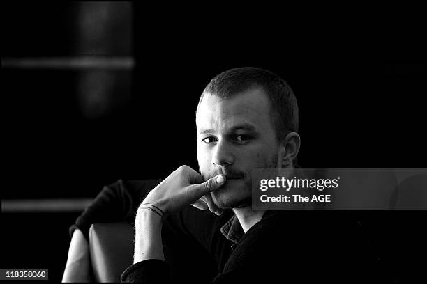 Australian actor Heath Ledger in Melbourne for the premiere of his latest film 'Ned Kelly', 17 March 2003.