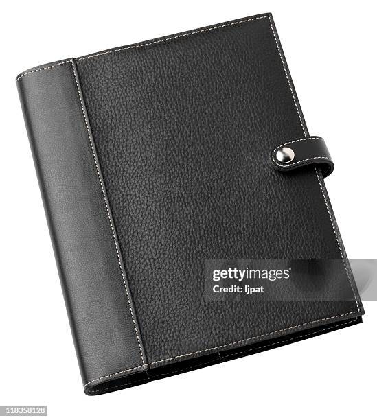 leather note book case - leather notebook stock pictures, royalty-free photos & images