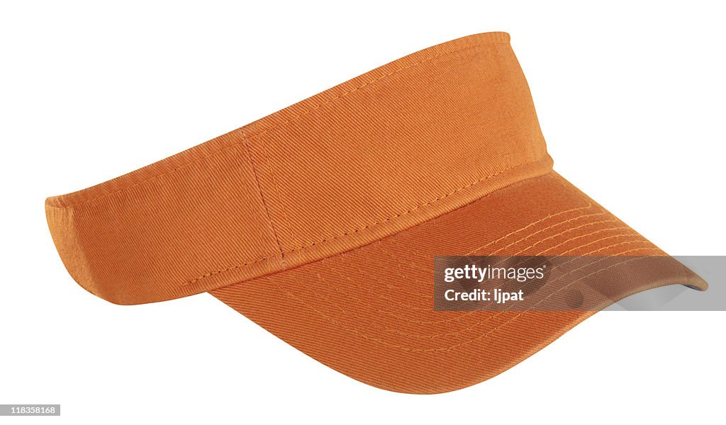 オレンジテニスバイザー