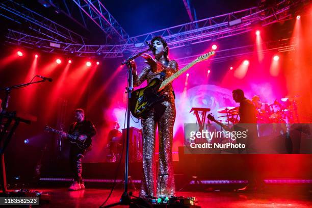 Nanna Bryndís Hilmarsdóttir of Of Monsters and Men performs on stage at Fabrique on November 19, 2019 in Milano, Italy