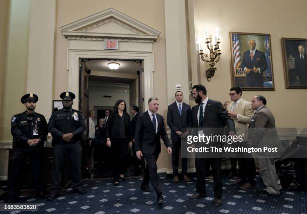 Former diplomat Kurt Volker arrives to provide testimony during the impeachment inquiry of President Trump in Washington, D.C. On November 19, 2019.
