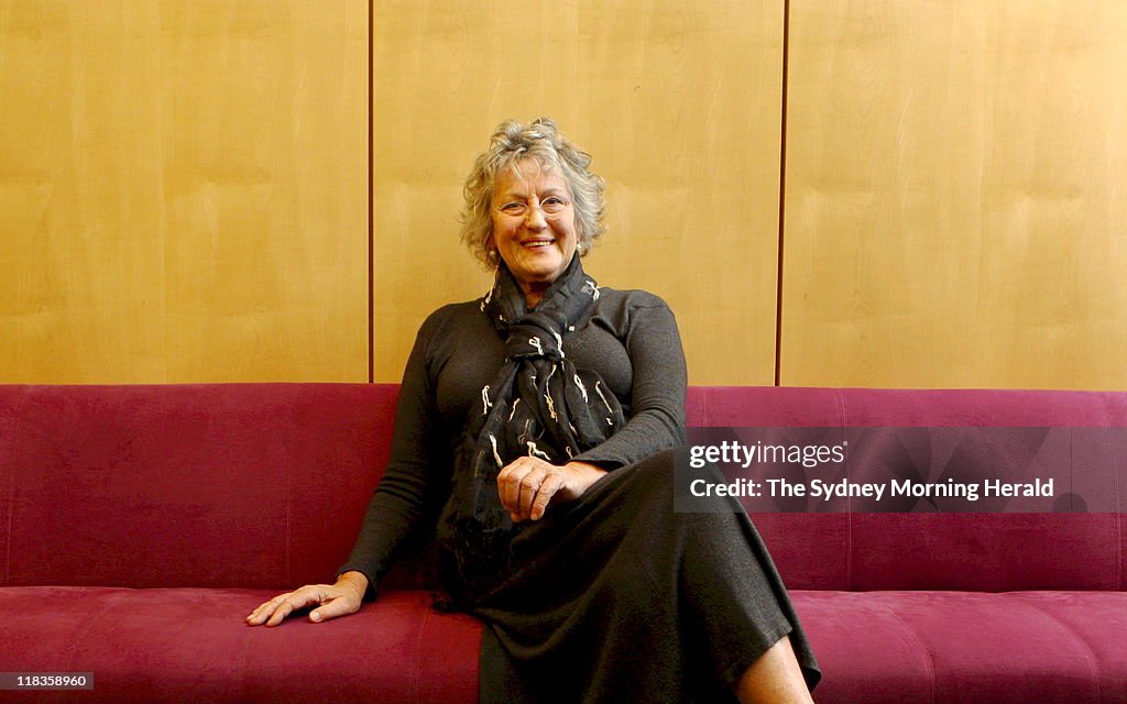 Portrait of author and feminist, Germaine Greer, before she speaks at Angel Place in Sydney