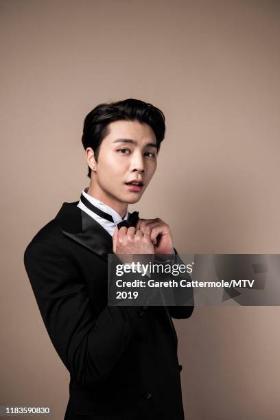 Singer Johnny of boy band NCT 127 pose for a portrait at the MTV EMAs 2019 studio at FIBES Conference and Exhibition Centre on November 3, 2019 in...