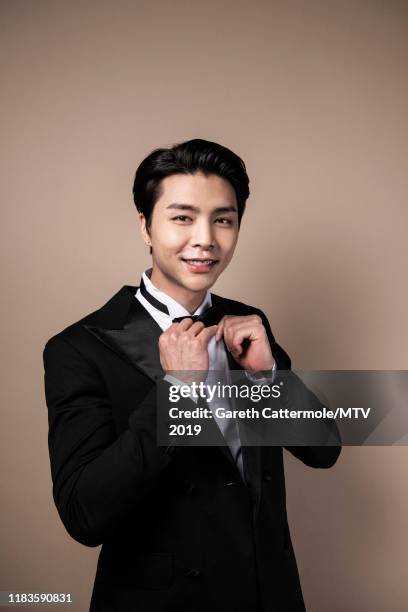 Singer Johnny of boy band NCT 127 pose for a portrait at the MTV EMAs 2019 studio at FIBES Conference and Exhibition Centre on November 3, 2019 in...