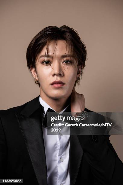 Singer Yuta of boy band NCT 127 pose for a portrait at the MTV EMAs 2019 studio at FIBES Conference and Exhibition Centre on November 3, 2019 in...