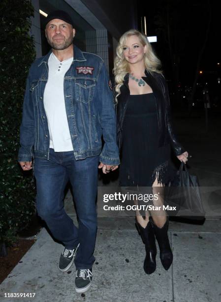 Randy Couture and Mindy Robinson are seen on November 19, 2019 in Los Angeles, California.