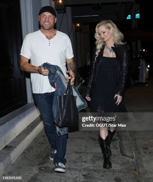 Randy Couture and Mindy Robinson are seen on November 19, 2019 in Los Angeles, California.