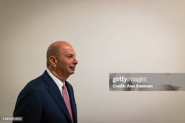 Gordon Sondland, the U.S ambassador to the European Union, arrives prior to testifying before the House Intelligence Committee in the Longworth House...