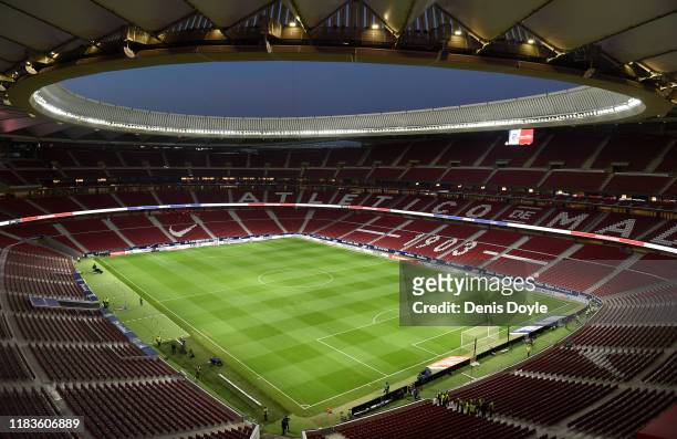 General view of the inside of the stadium prior to the La Liga match between Club Atletico de Madrid and Athletic Club at Wanda Metropolitano on...