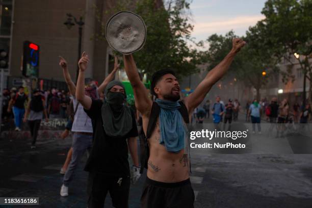 Protests in Chile against the policies of President Sebastian Piñera.