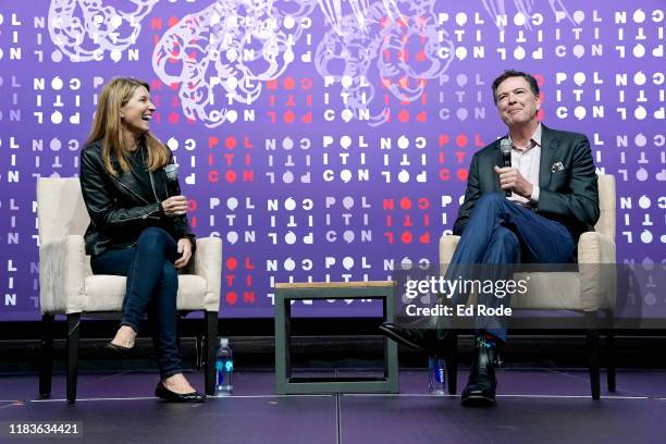 Nicolle Wallace and James Comey speak onstage during the 2019 Politicon at Music City Center on October 26, 2019 in Nashville, Tennessee.