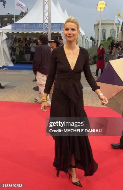 L'actrice Gwyneth Paltrow arrive, le 03 septembre 2002 au Centre International de Deauville , pour assister à la présentation en avant première du...