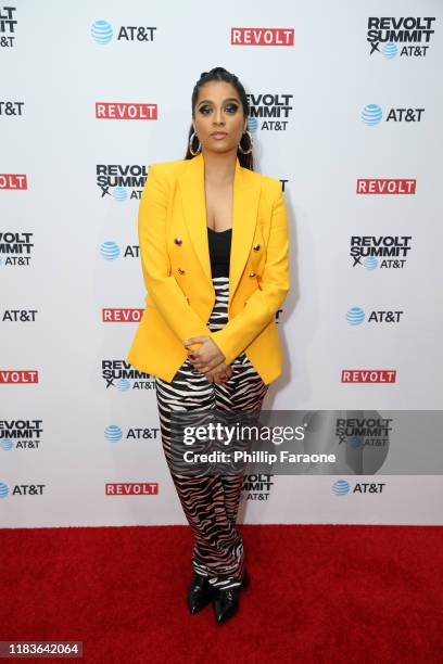 Lilly Singh attends the REVOLT X AT&T 3-Day Summit In Los Angeles - Day 2 at Magic Box on October 26, 2019 in Los Angeles, California.