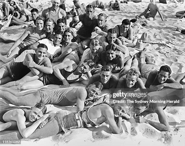 Beaches - Sunbathing at Bondi, Circa. 1930