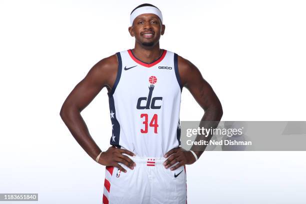 Miles of the Washington Wizards poses for a portrait in the city edition uniforms on November 1, 2019 at Capital One Arena in Washington, DC. NOTE TO...