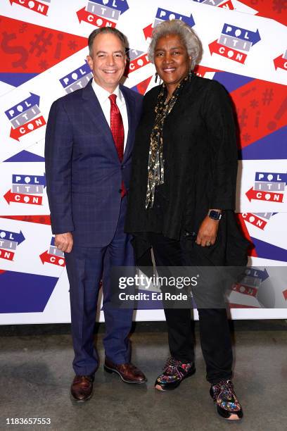 Reince Priebus and Donna Brazile attend the 2019 Politicon at Music City Center on October 26, 2019 in Nashville, Tennessee.