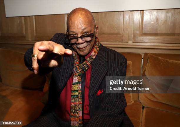 Quincy Jones attends the Dolemite Is My Name! LA AMPAS Hosted Tastemaker at San Vicente Bungalows on October 26, 2019 in West Hollywood, California.