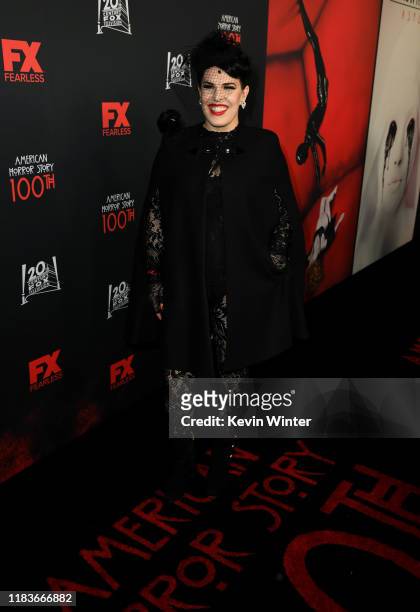 Alexis Martin Woodall attends FX's "American Horror Story" 100th Episode Celebration at Hollywood Forever on October 26, 2019 in Hollywood,...