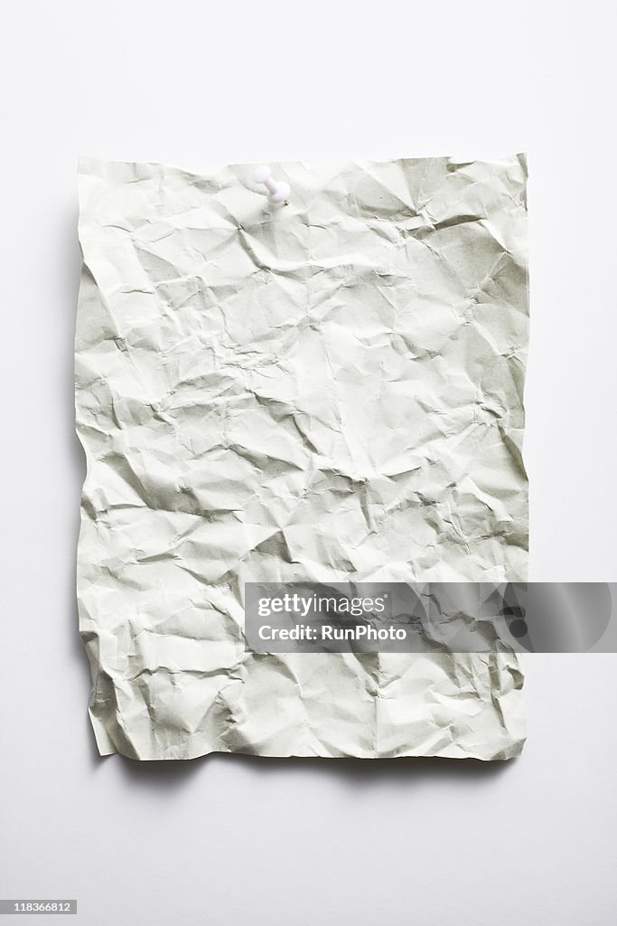 Blank concept,wrinkled paper