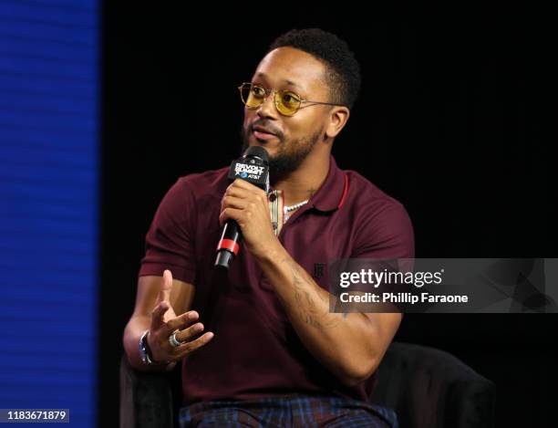 Romeo Miller speaks onstage at the REVOLT X AT&T 3-Day Summit In Los Angeles - Day 2 at Magic Box on October 26, 2019 in Los Angeles, California.