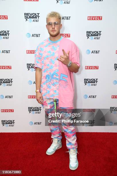 Jake Paul attends the REVOLT X AT&T 3-Day Summit In Los Angeles - Day 2 at Magic Box on October 26, 2019 in Los Angeles, California.