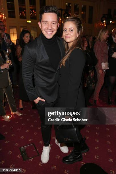 Singer Nico Santos and his girlfriend Leonie during the Tribute to Bambi after show party at Casino Baden-Baden on November 20, 2019 in Baden-Baden,...