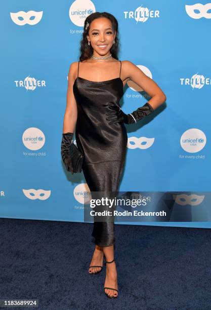 Tinashe attends the UNICEF Masquerade Ball at Kimpton La Peer Hotel on October 26, 2019 in West Hollywood, California.