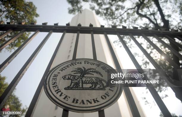 The Reserve Bank of India head office facade is pictured in Mumbai on January 24, 2012. India's central bank moved to increase liquidity in the...