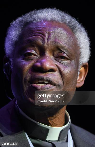 Cardinal Peter Kodwo Appiah Turkson seen in Krakow, Poland, during the Open Eyes Economy Summit 2019. On Tuesday, November 19 in Krakow, Lesser...