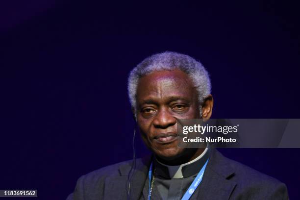 Cardinal Peter Kodwo Appiah Turkson seen in Krakow, Poland, during the Open Eyes Economy Summit 2019. On Tuesday, November 19 in Krakow, Lesser...