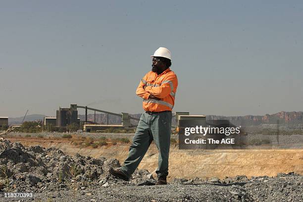 Gabby Gumurdal at the Energy Resources of Australia-owned Ranger uranium mine, which has 20% indigenous employees as part of their workforce, 2...