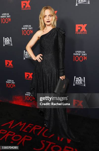 Mena Suvari attends FX's "American Horror Story" 100th Episode Celebration at Hollywood Forever on October 26, 2019 in Hollywood, California.
