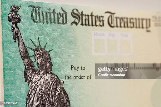 blank government check - treasury stock pictures, royalty-free photos & images
