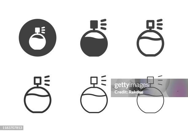 bildbanksillustrationer, clip art samt tecknat material och ikoner med parfym ikoner-multi-serien - parfym