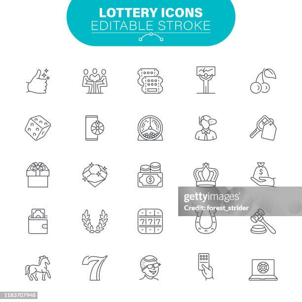 lottery icons - bingo stock illustrations