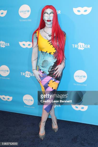 Gigi Gorgeous attends UNICEF Masquerade Ball at Kimpton La Peer Hotel on October 26, 2019 in West Hollywood, California.