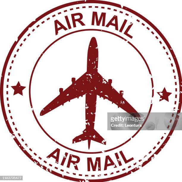air mail stamp - air mail stock illustrations