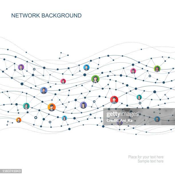 abstraktes netzwerk - backgrounds people stock-grafiken, -clipart, -cartoons und -symbole