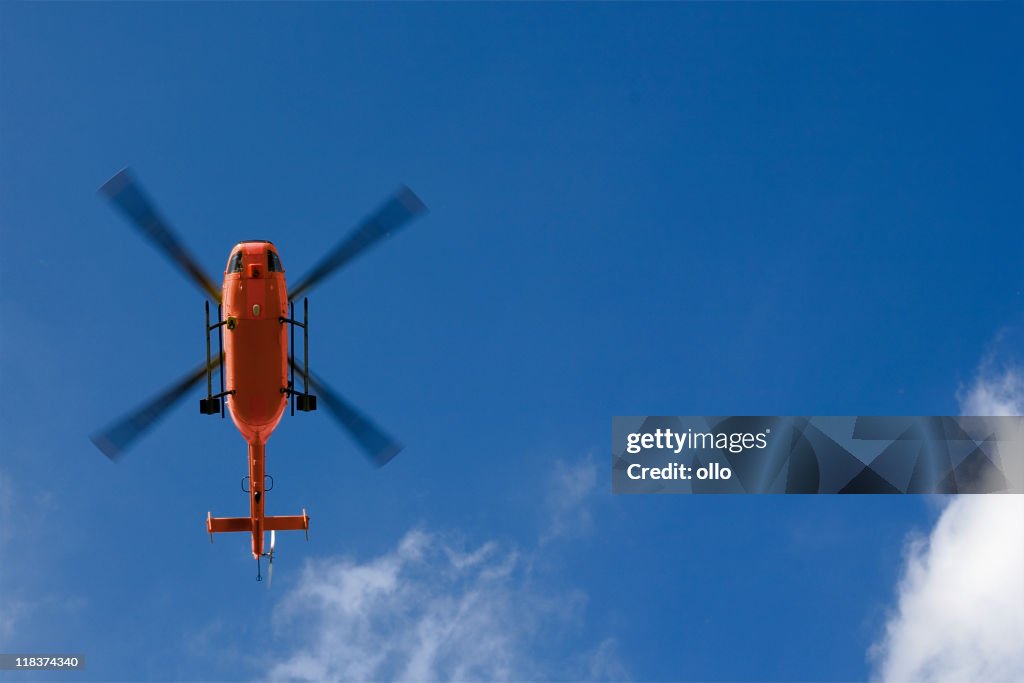 Rescue Hubschrauber-low angle view