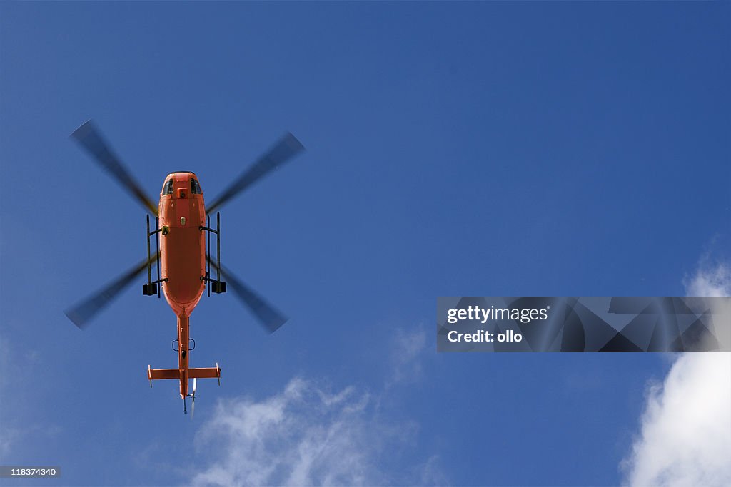Rescue helicopter - low angle view