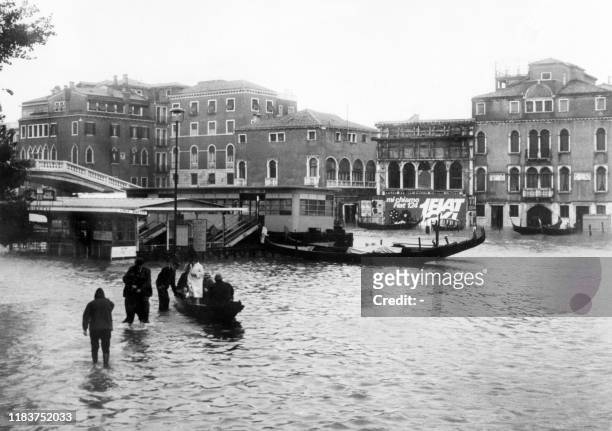 Photo dated November 1966 of one of the biggest floods in Venice. On November 4 all the meteorological conditions causing the floods were...