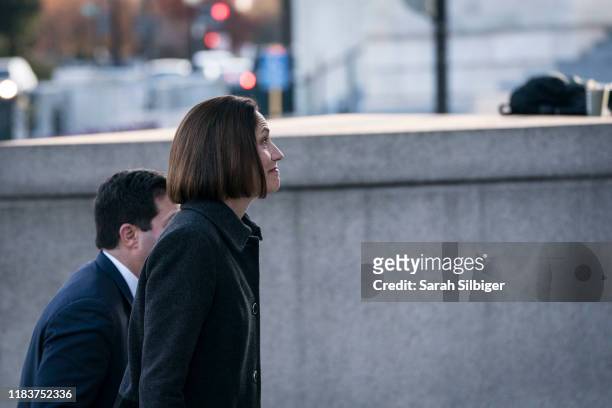 Fiona Hill, the National Security Council’s former senior director for Europe and Russia, arrives to Longworth House Office Building to testify...