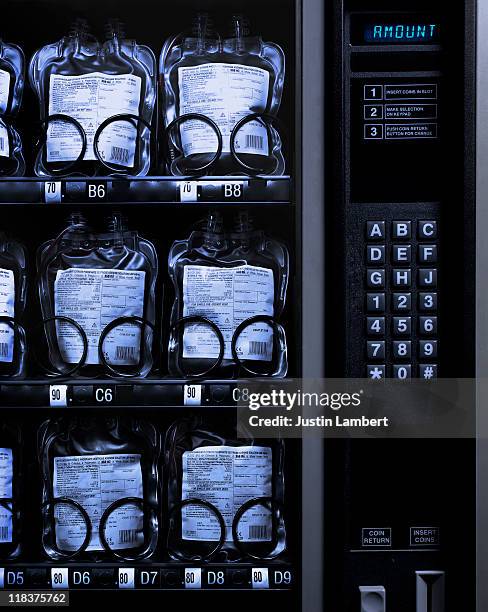 blood bags in vending machine - vending machine ストックフォトと画像