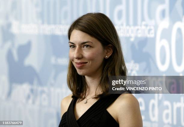 Director Sofia Coppola, daughter of Francis Ford Coppola, poses during a photo call at Venice Lido 31 August 2003. Coppola is in Venice with her...